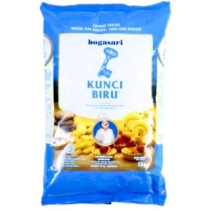 Terigu Kunci Biru Repack 250gr – Tepung Protein Sedang Serbaguna