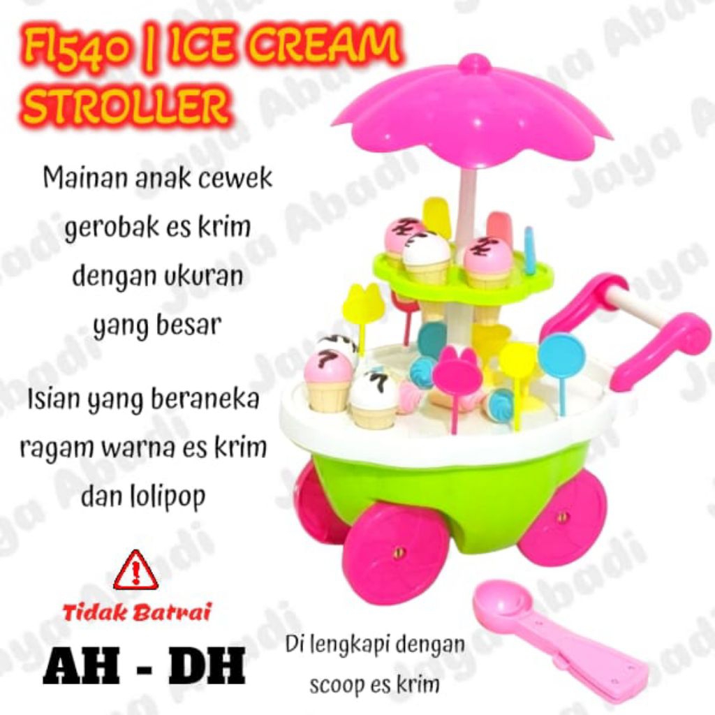 FI540 | MAINAN CEWEK MEMASAK ES KRIM GEROBAK ES KRIM BESAR