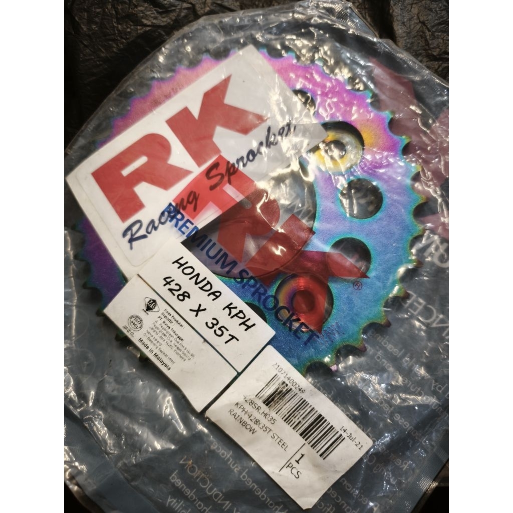 gear belakang rk takasago rainbow 428-35 karisma supra 125