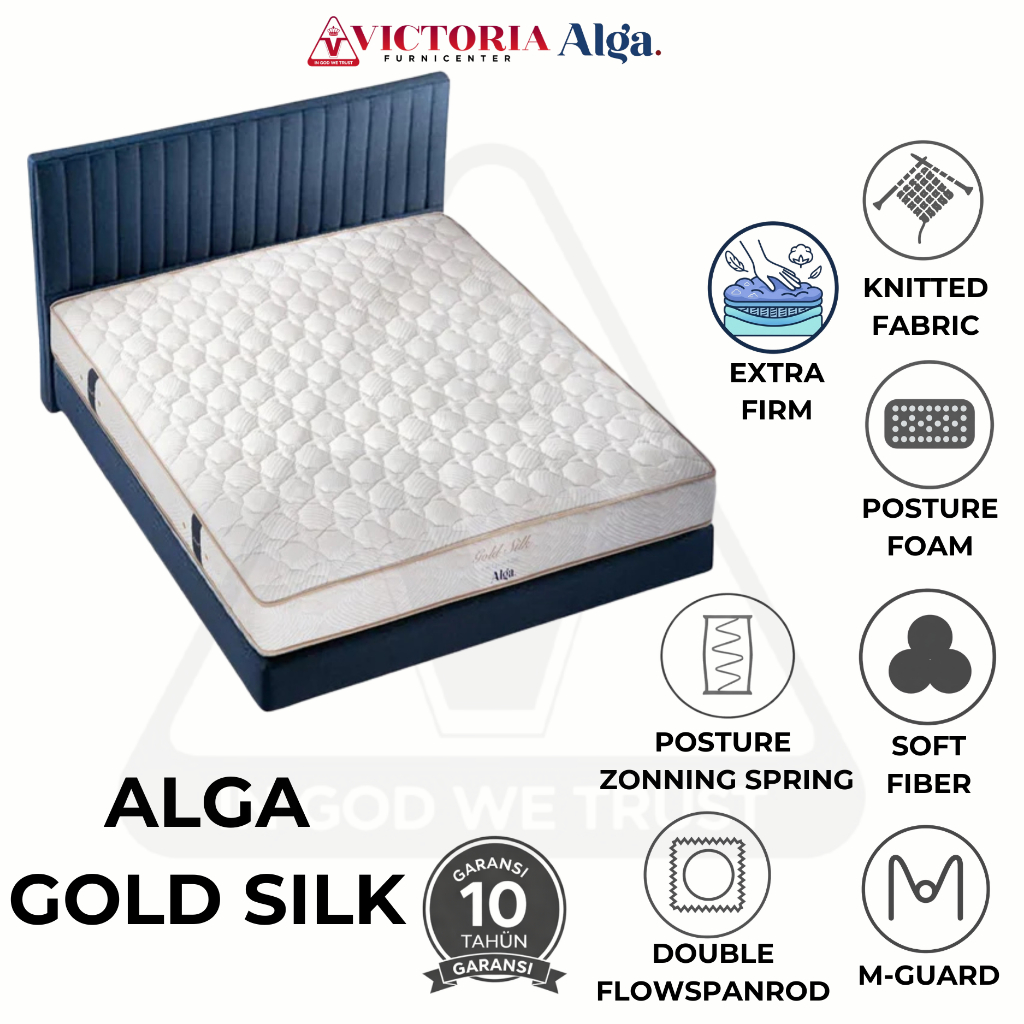Alga Gold Silk 200 x 200 200x200 Kasur Saja Mattres Only