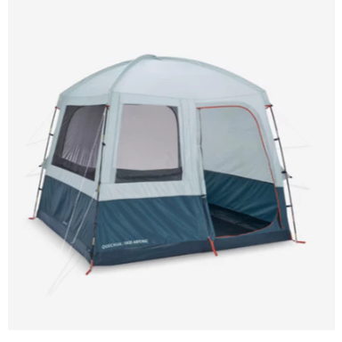 QUECHUA Arpenaz Base M Tenda Area Tamu Dengan Tiang Untuk 6 Orang