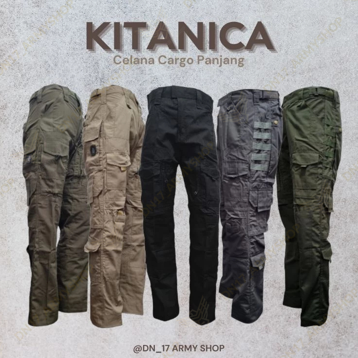Celana Tactical Cargo Outdoor Kitanica Ripstop Premium