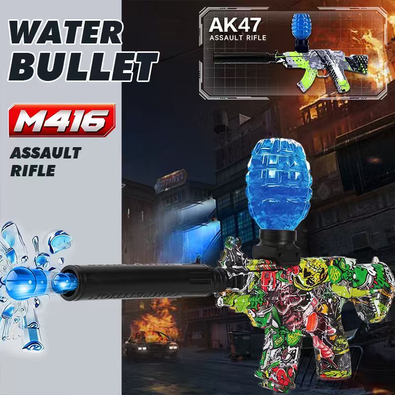 Mainan Pistol Anak M416 Gel Blaster Water Blaster Gun Tembakan Air Seru Outdoor Kado Anak