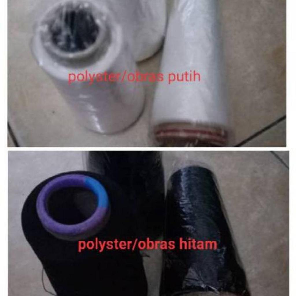Promo Paket 1 Kg Isi 6 Roll Benang Obras / Benang Obras Polyester