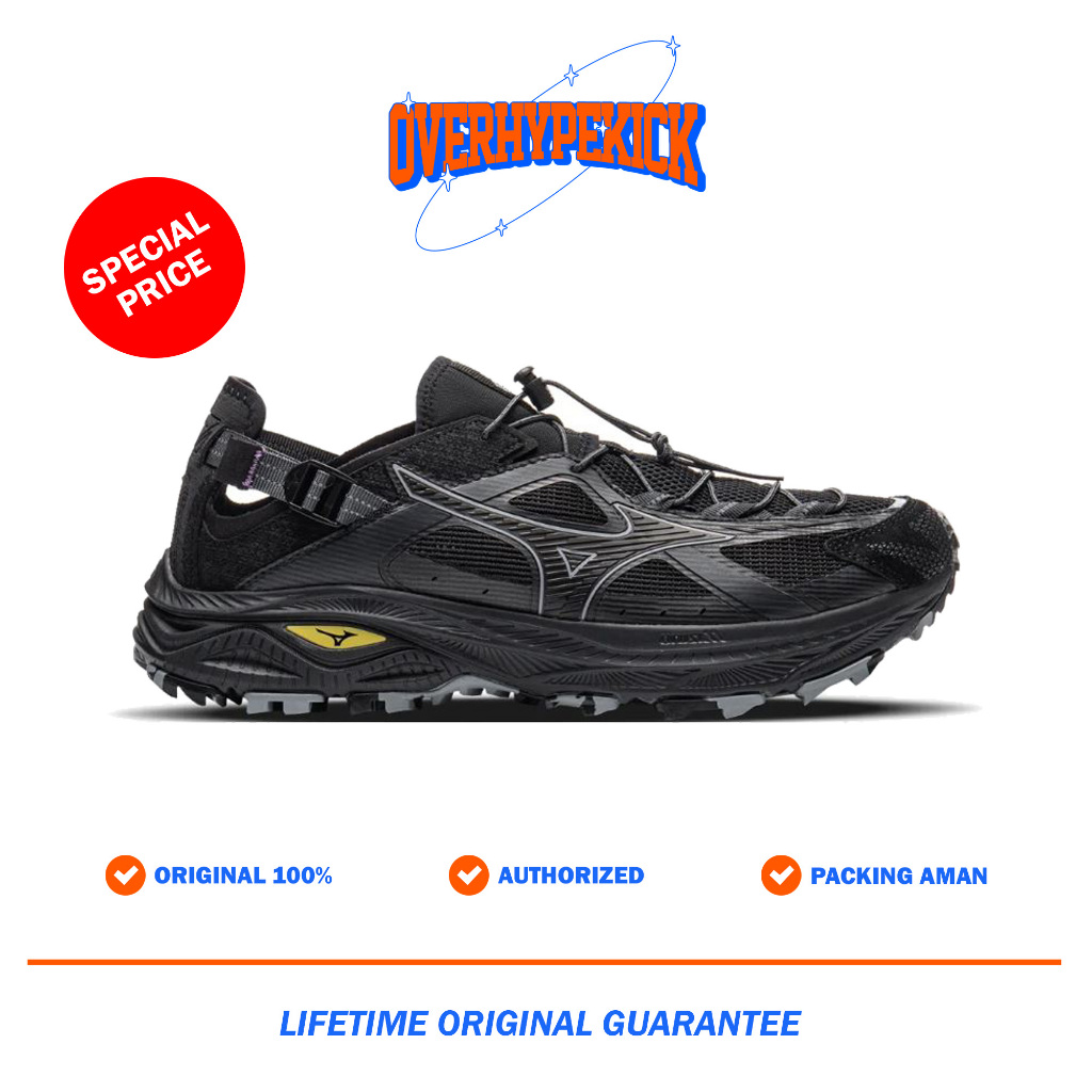 SEPATU MIZUNO RACER TRAIL SE V2 RIVER TREKKING SHOES BLACK