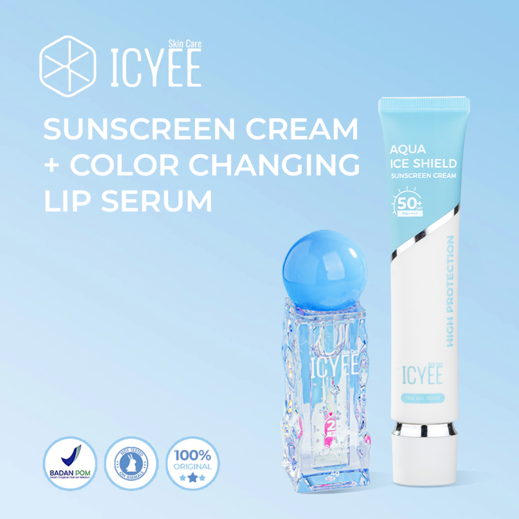 [BUNDLE] ICYEE Daily UV Protection Set – Sunscreen Cream SPF50+ PA++++ 50ml + Lip Balm SPF25 PA+++ C
