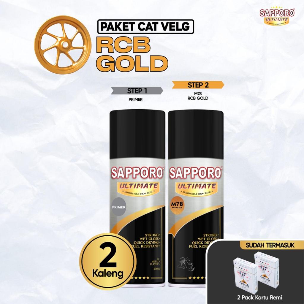 Paket Cat Velg M78 RCB Gold Ultimate + Free Kartu Remi