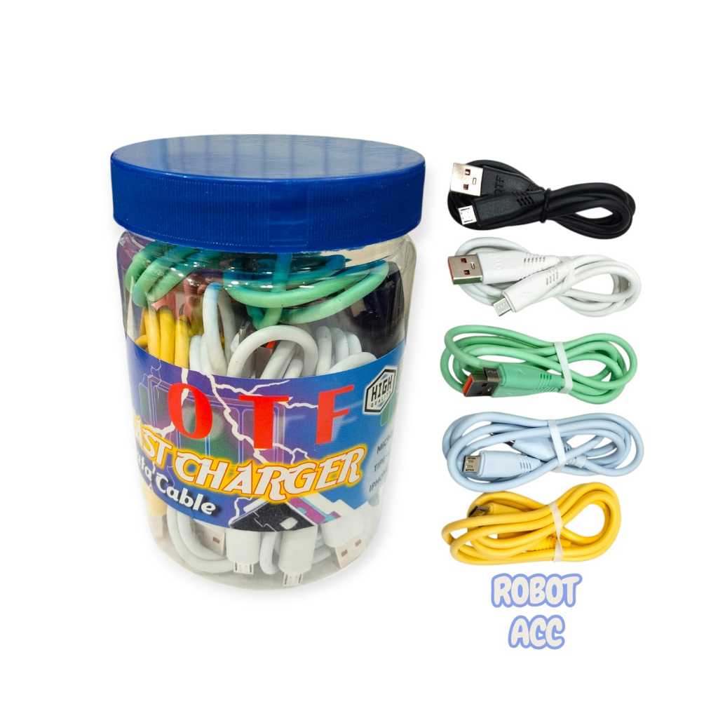 Kabel Data OTF Micro Macaron Kabel Charger OTF Macaron Micro Perpcs / Perbiji