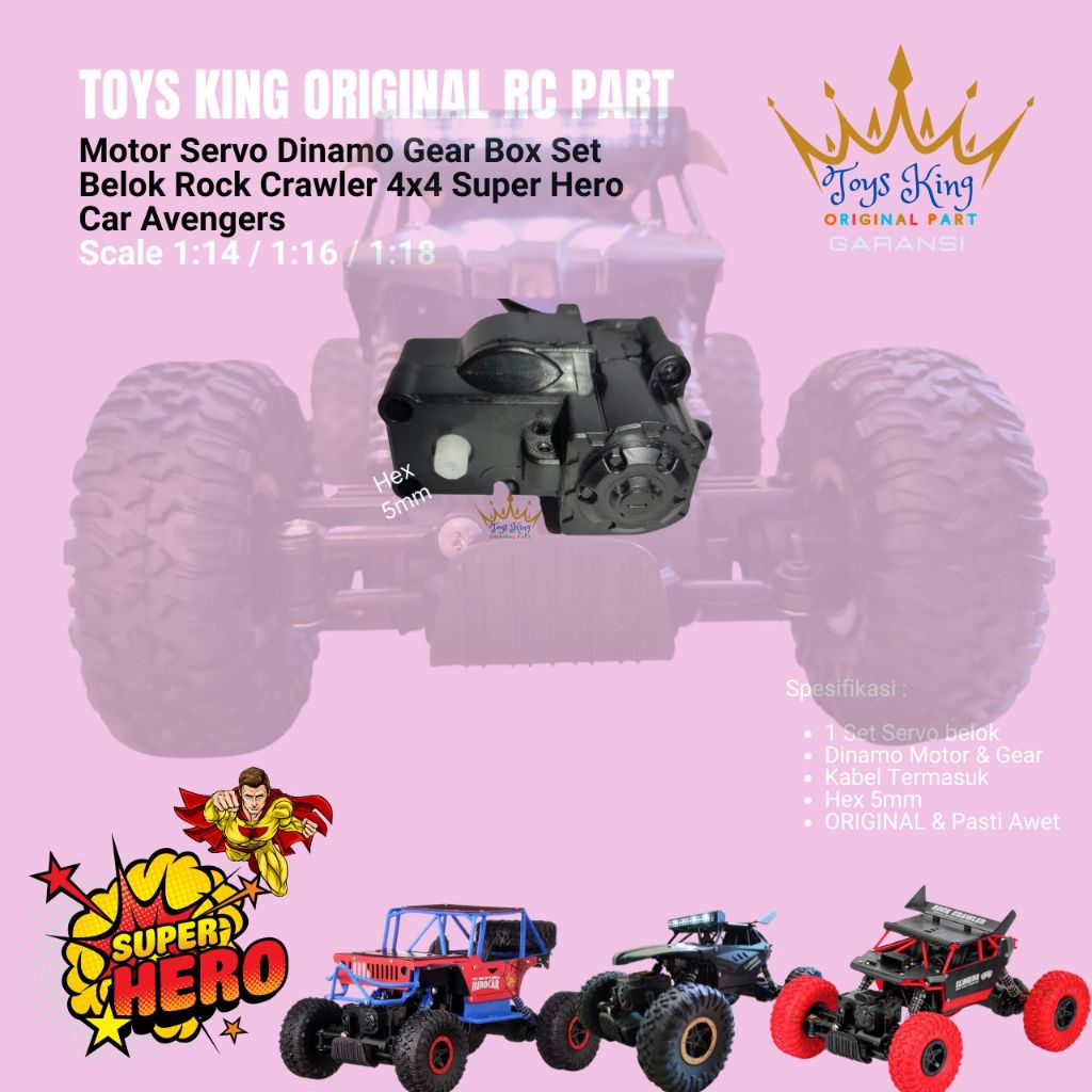 ARIVINDO Dinamo servo belok rc hero car rock crawler 4WD part mobil remot kontrol original