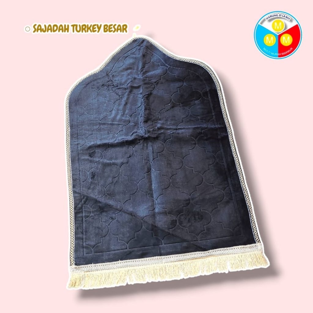 sajadah Turkey tebal polos/motif