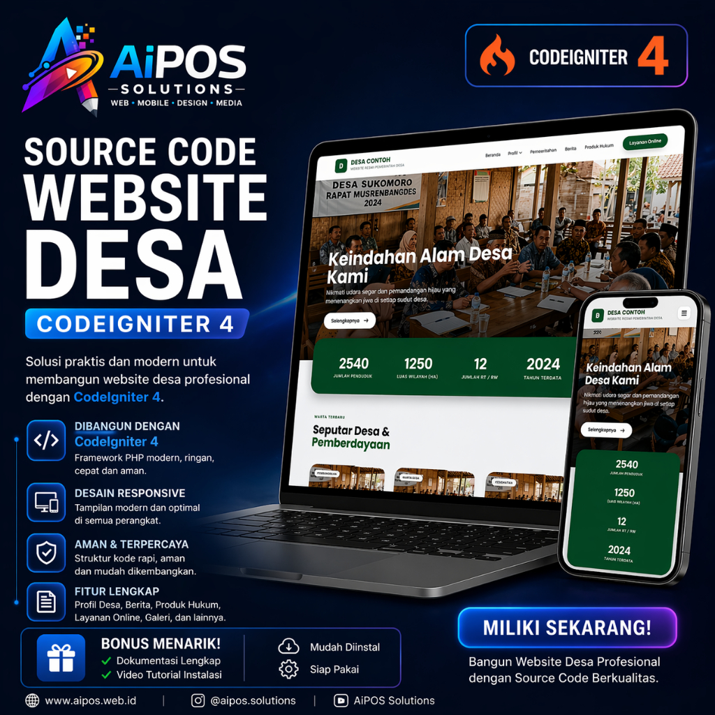 Source Code Website Desa - Codeigniter 4