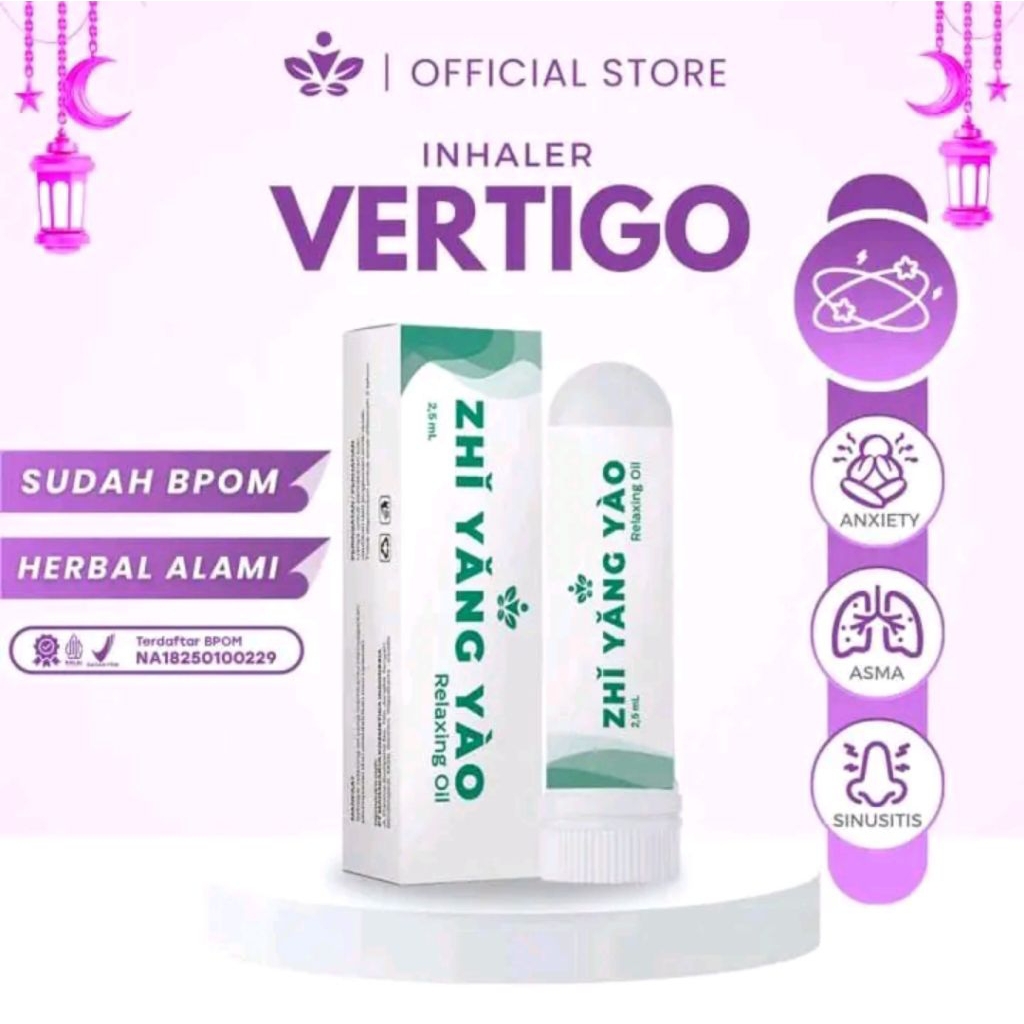 Zhi Yang Yao Original - Zhi Yang yao Inhaler Obat Pernafasan Vertigo Sinusitis Meredakan Flu Radang 
