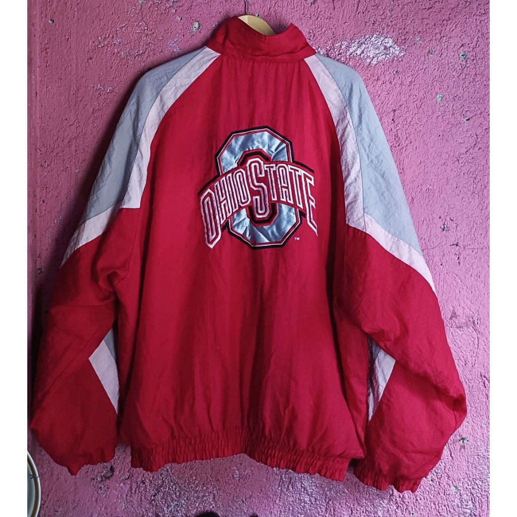 Jaket nilon reversible vintage reebok ohio state