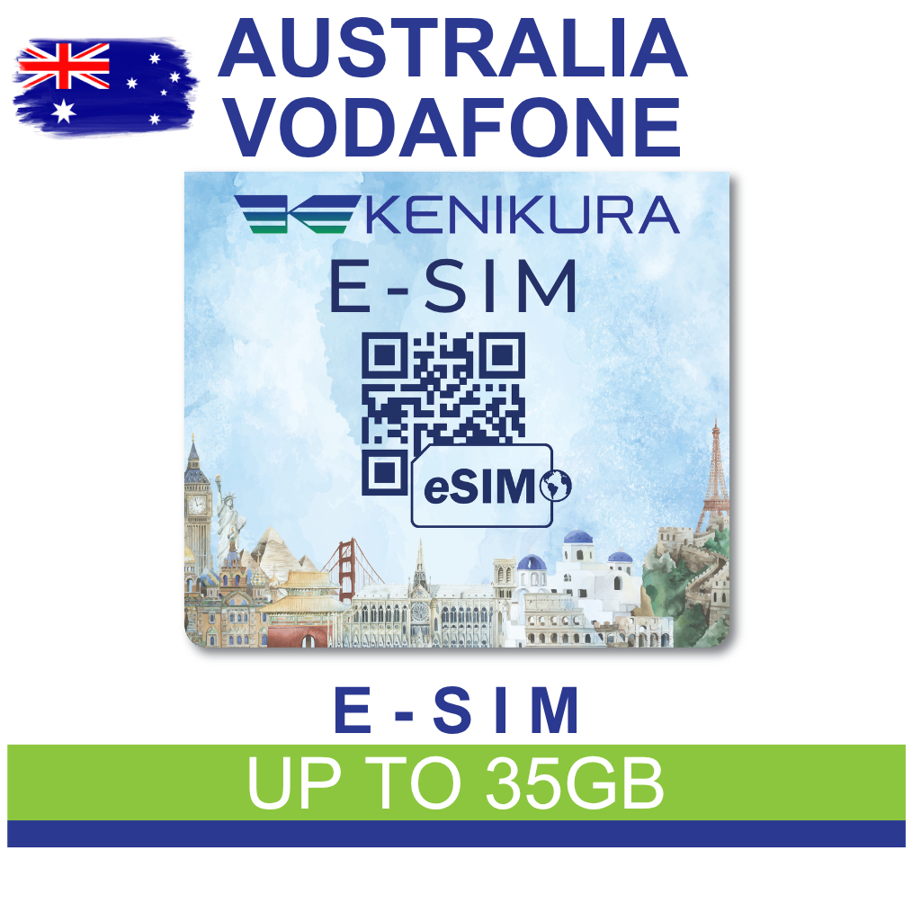 Kenikura eSIM Australia Kuota Data Besar Vodafone