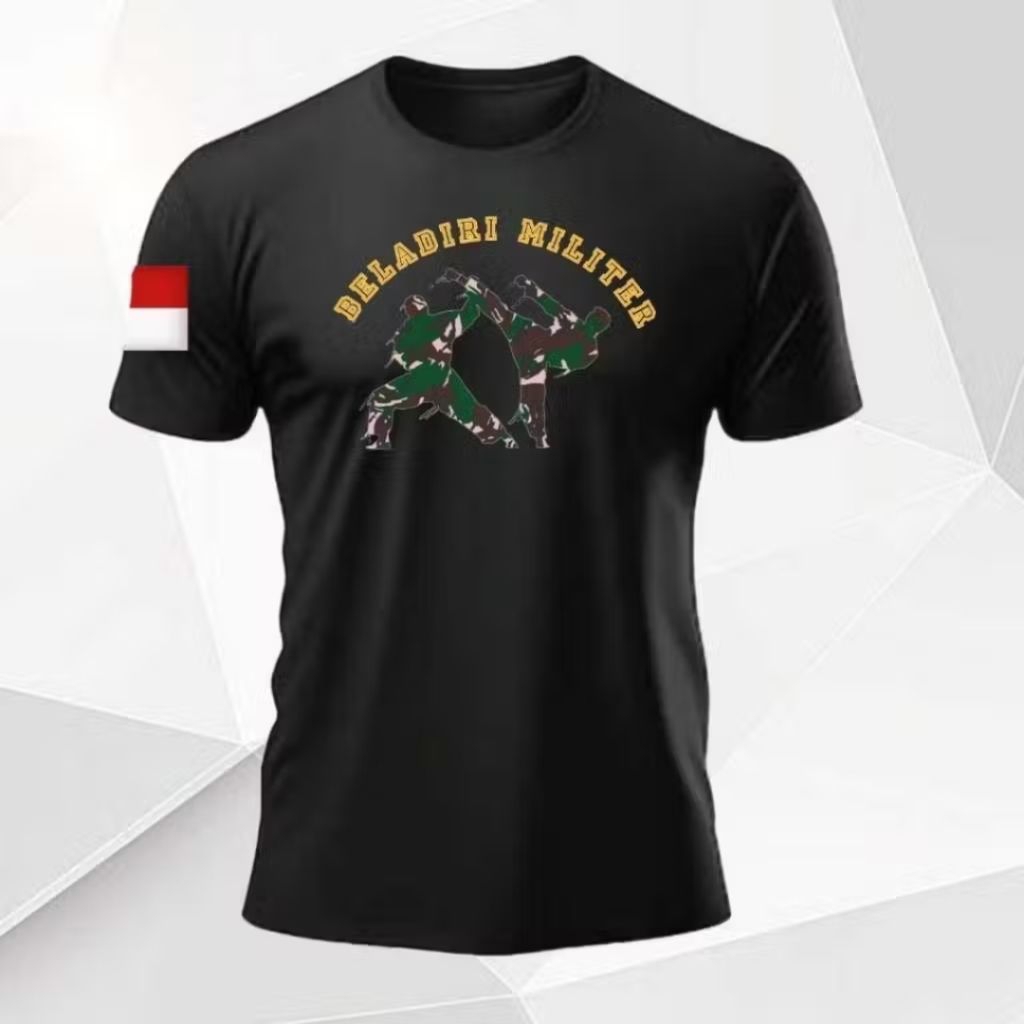KAOS BELA DIRI MILITER LORENG GAMBAR DEPAN