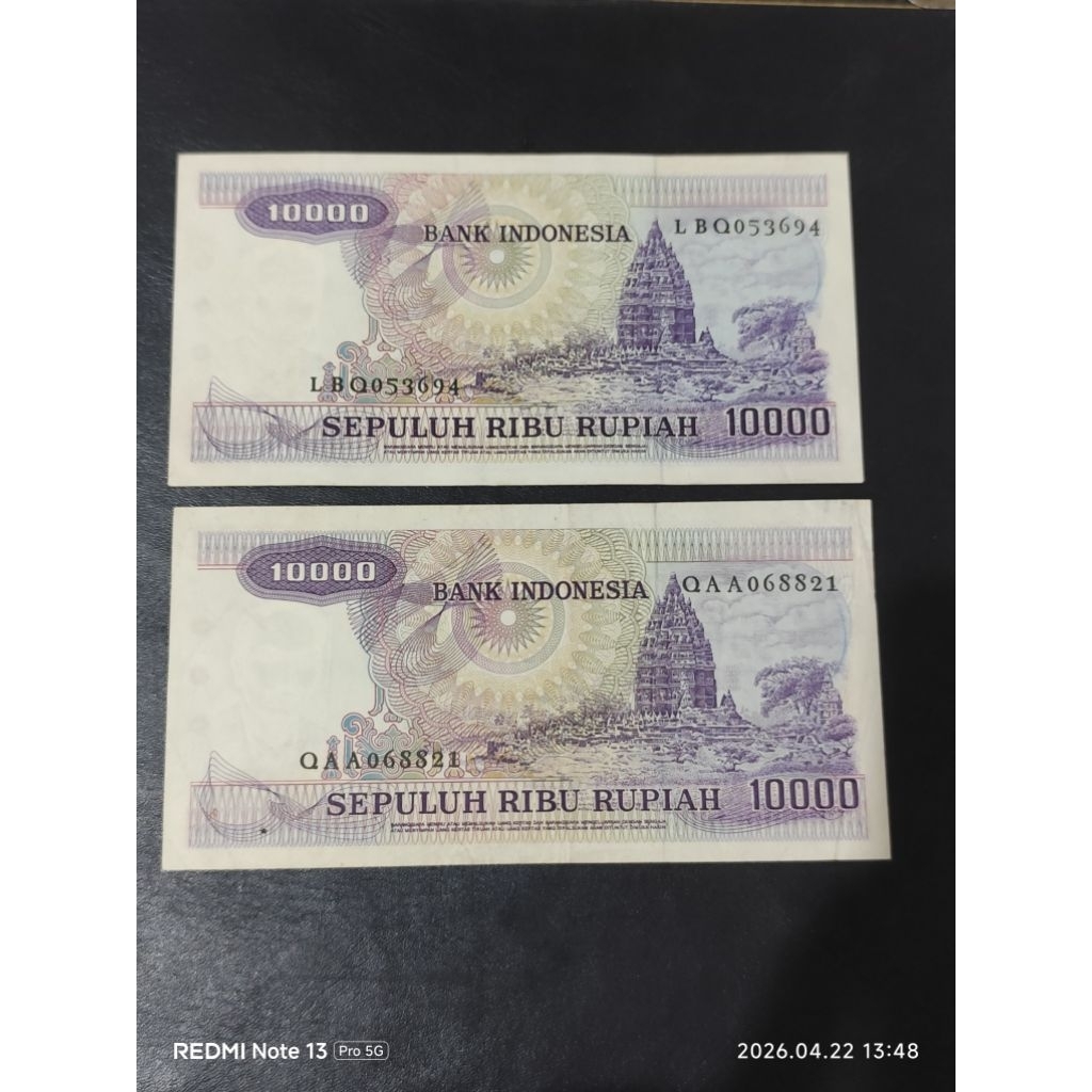 uang kuno 10000 gamelan vf
