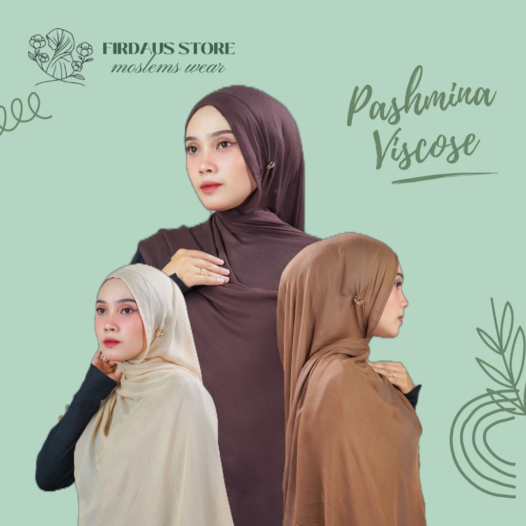 Firdaus Store - Pashmina Viscose Modal Pashmina Viscose Pashmina Hijab Daily Hijab Formal