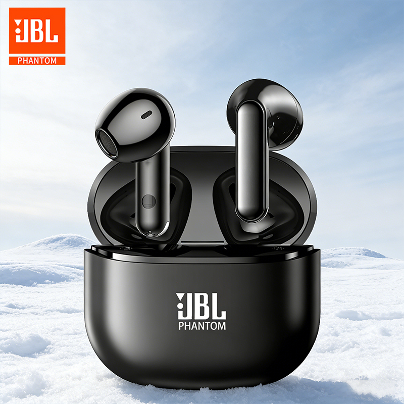 JBL PHANTOM Earphone Bluetooth TWS Headphone Nirkabel Earbud Headset Alat Bantu Dengar Stereo Fone T