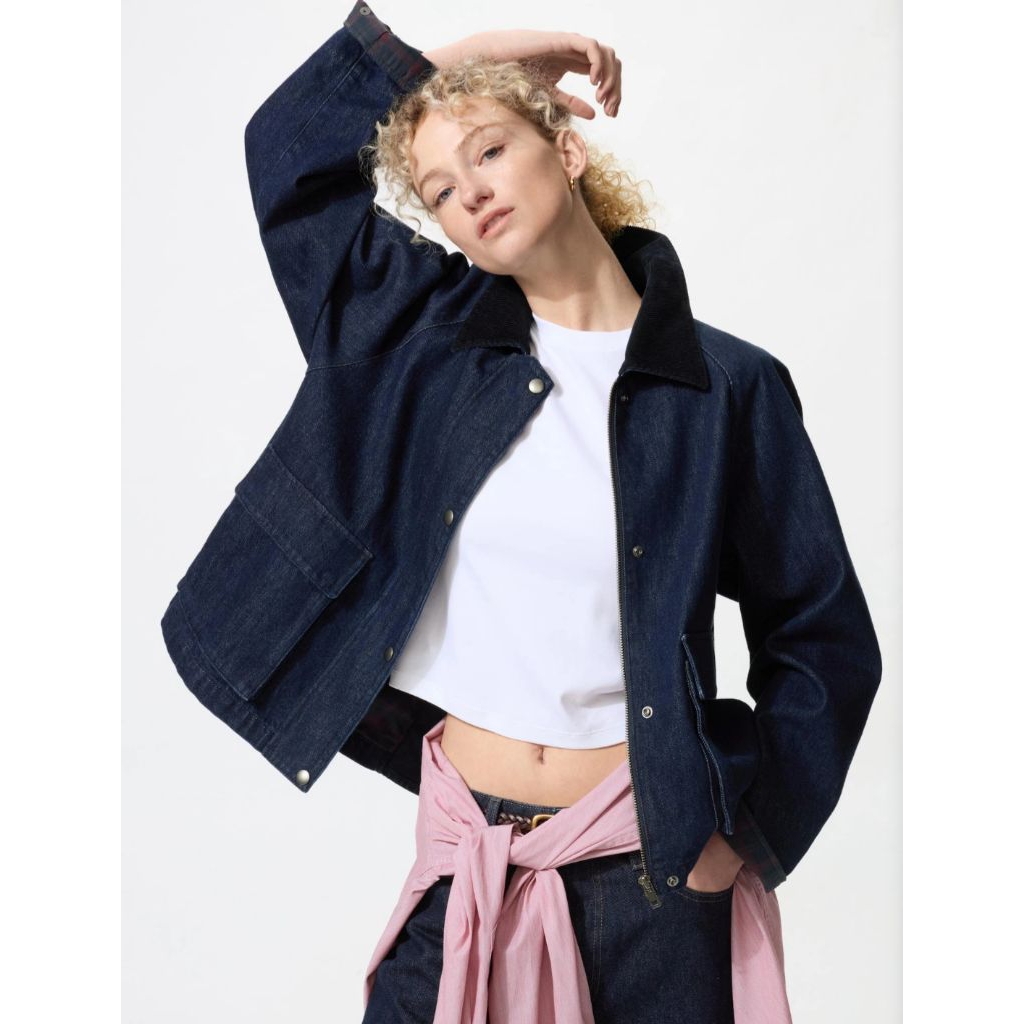 PRE-ORDER UNIQLO Utility Short Jacket Denim
