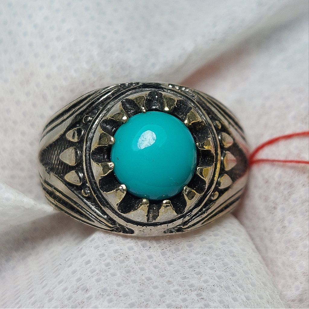 Pirus Mesir Natural HIJAU TOSKA polos MINION 8×8×4 mm [5Sd01067]