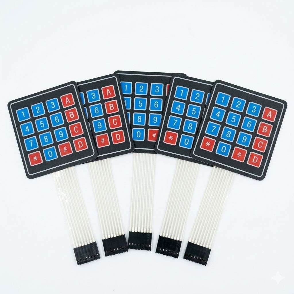 5 Pcs Tombol Keypad Standar Pom Mini Digital Original Keypad Pom Mini 4X4 Membrane