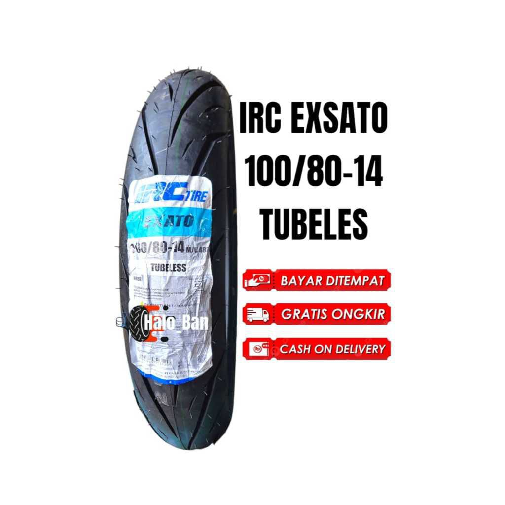 ban motor IRC exato ring 14 ukuran 100/80 original