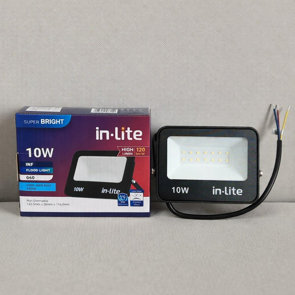 LAMPU SOROT LED FLOOD LIGHT 060 INLITE 10W 10 WATT BERGARANSI - INF060