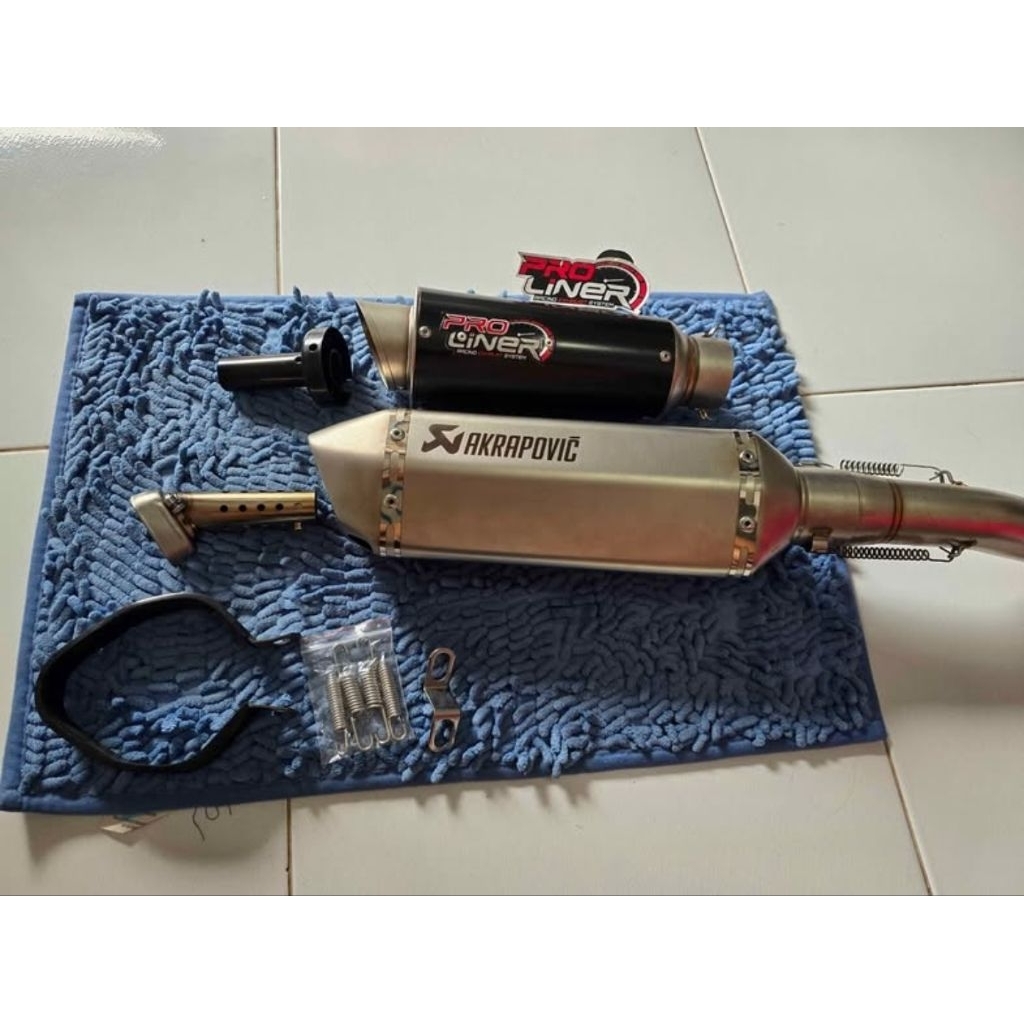 KNALPOT RACING PRO LINER TR-1R & AKRAPOVIC XSR 155
