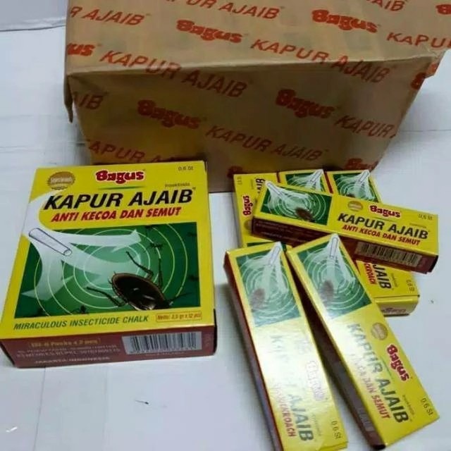 Kapur BAGUS AJAIB ANTI KECOA DAN SEMUT 1 Kotak Isi Total 12 Pcs