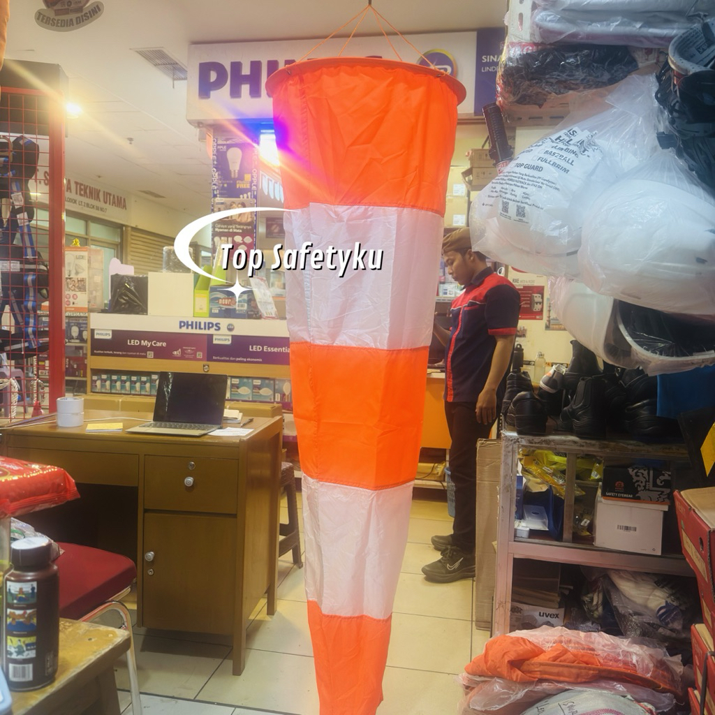 Windsock Penunjuk Arah Mata Angin / Windsock Orange Putih