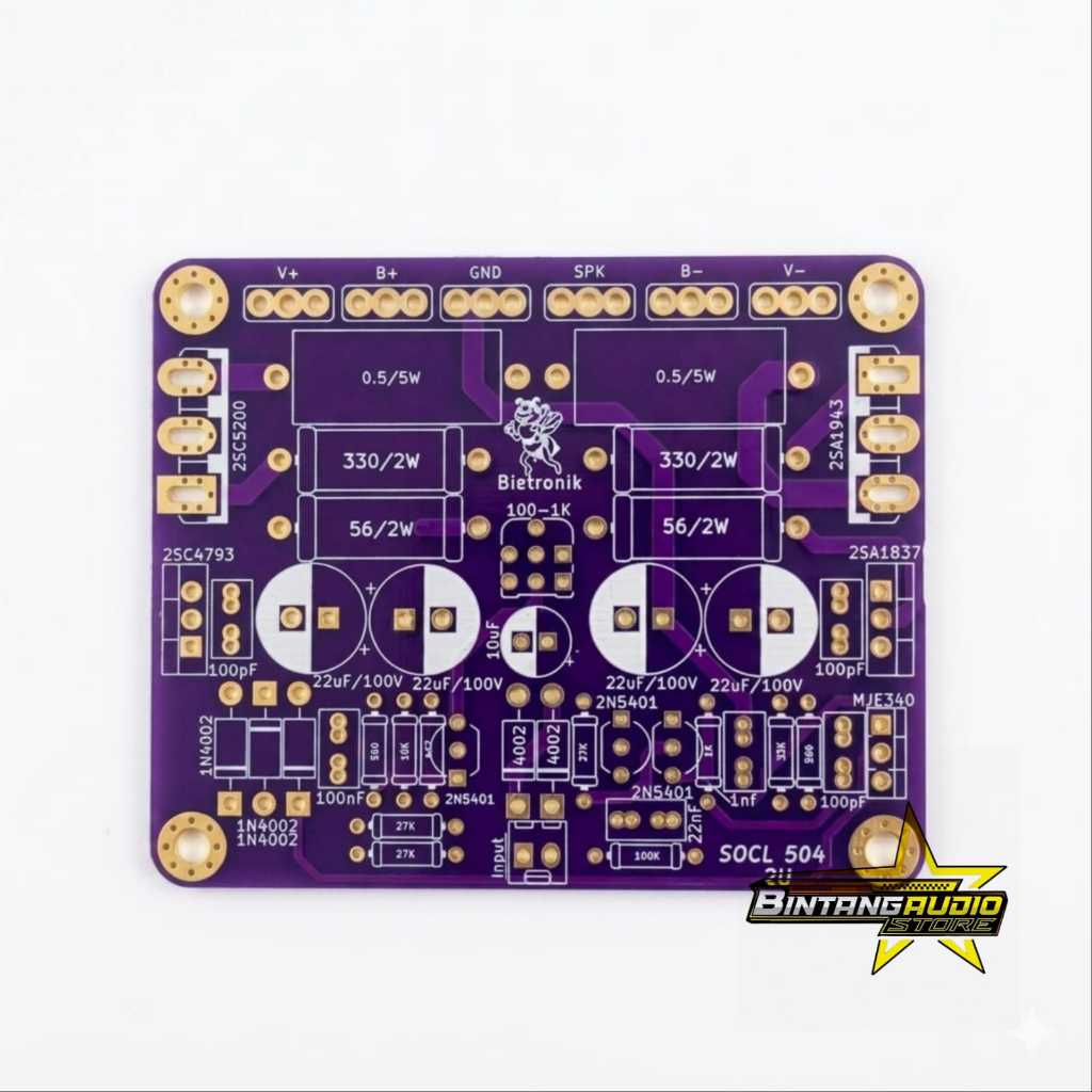 Pcb SOCL 504 TEF 2U Dobel Layer FR4 Fiber