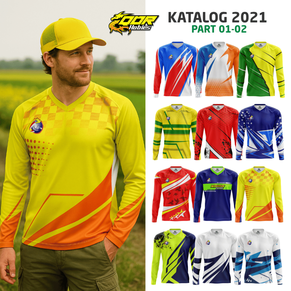 QDR HOBIES Jersey Merpati Custom Katalog 2021 part 01-02 Full Printing Dry-Fit Polyester