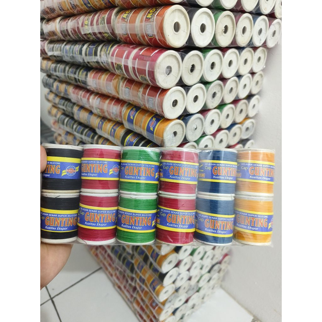 Gelasan/senar layangan snap ck isi 1 pak (12 pcs) warna/cap random full beling tajam