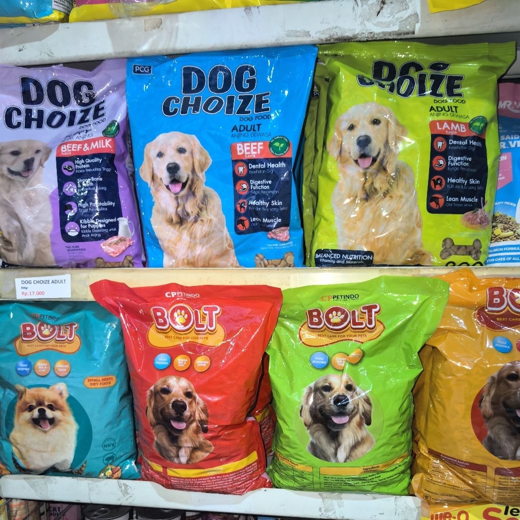 DOG CHOIZE PAKAN MAKANAN ANJING ADULT PUPPY PUPPIES ANAK ANAKAN DEWASA BEEF SAPI MILK LAMB KAMBING D