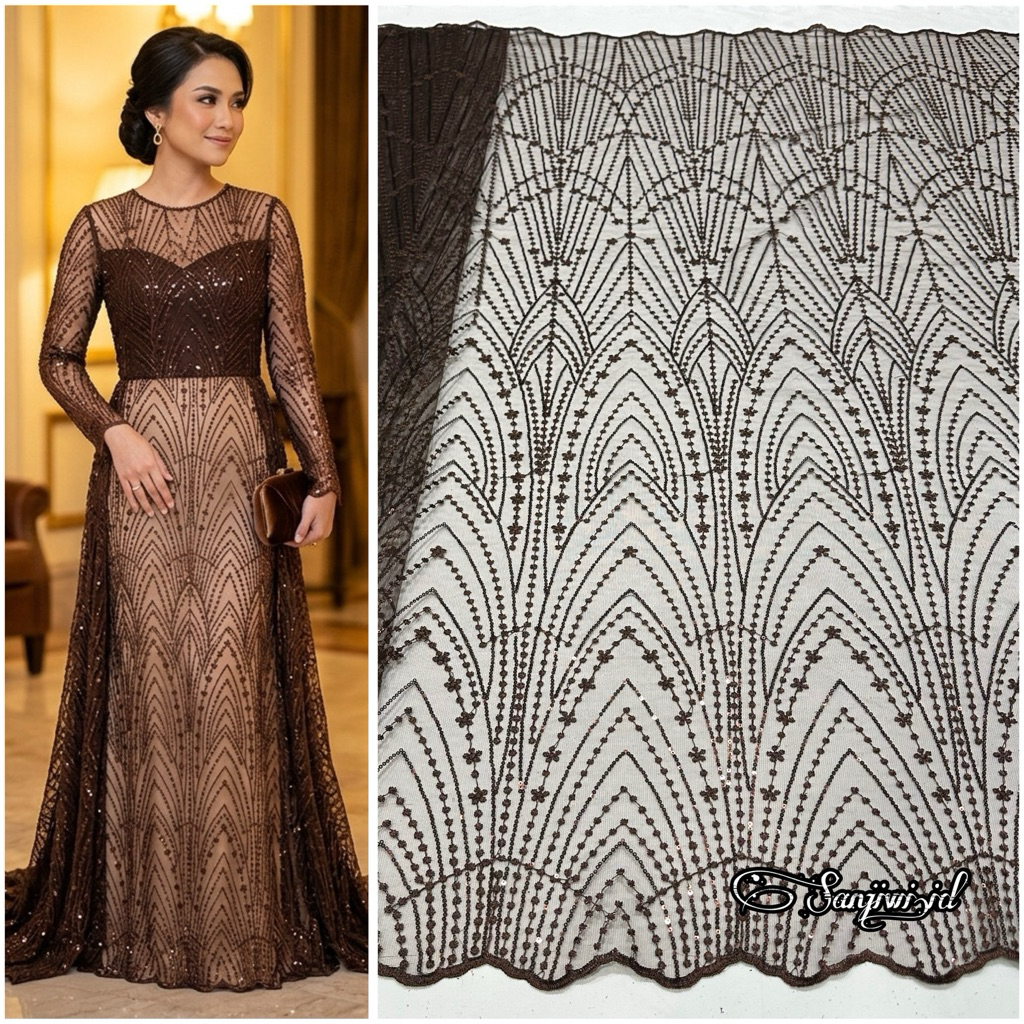 kain Tile Payet Premium / Tile Payet Spankle / Tile Payet Premium Sequin / Bahan Kebaya