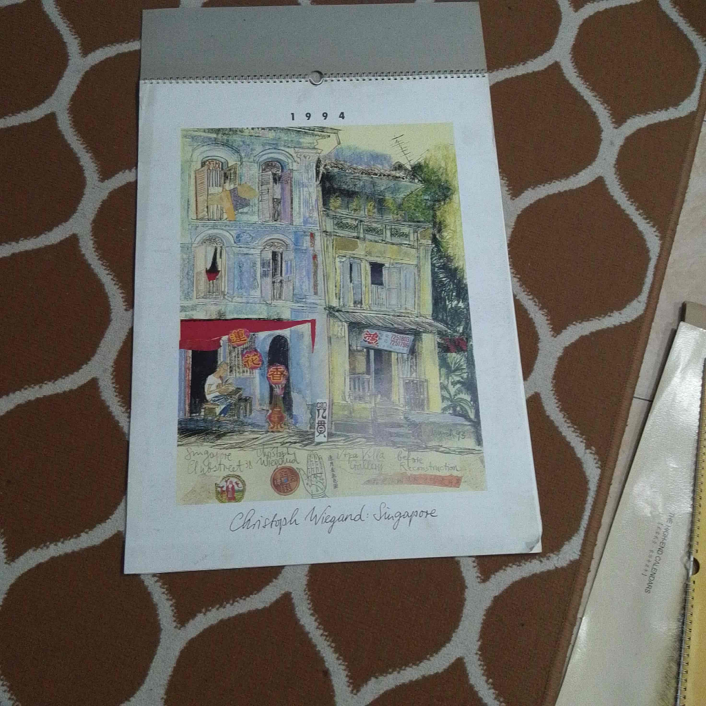 Christoph Wiegand Singapore 1994 Calendar Art Import - Kalender Seni cocok untuk kenangan memori had