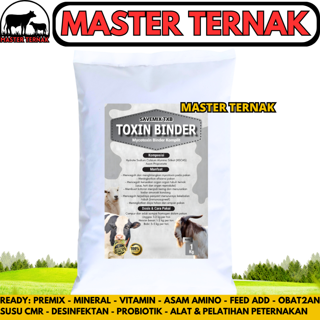 SAVEMIX TOXIN BINDER 1 KG - Feed Additive Pengikat Mycotoxin Toxin Jamur Pakan Ternak & Unggas Ayam