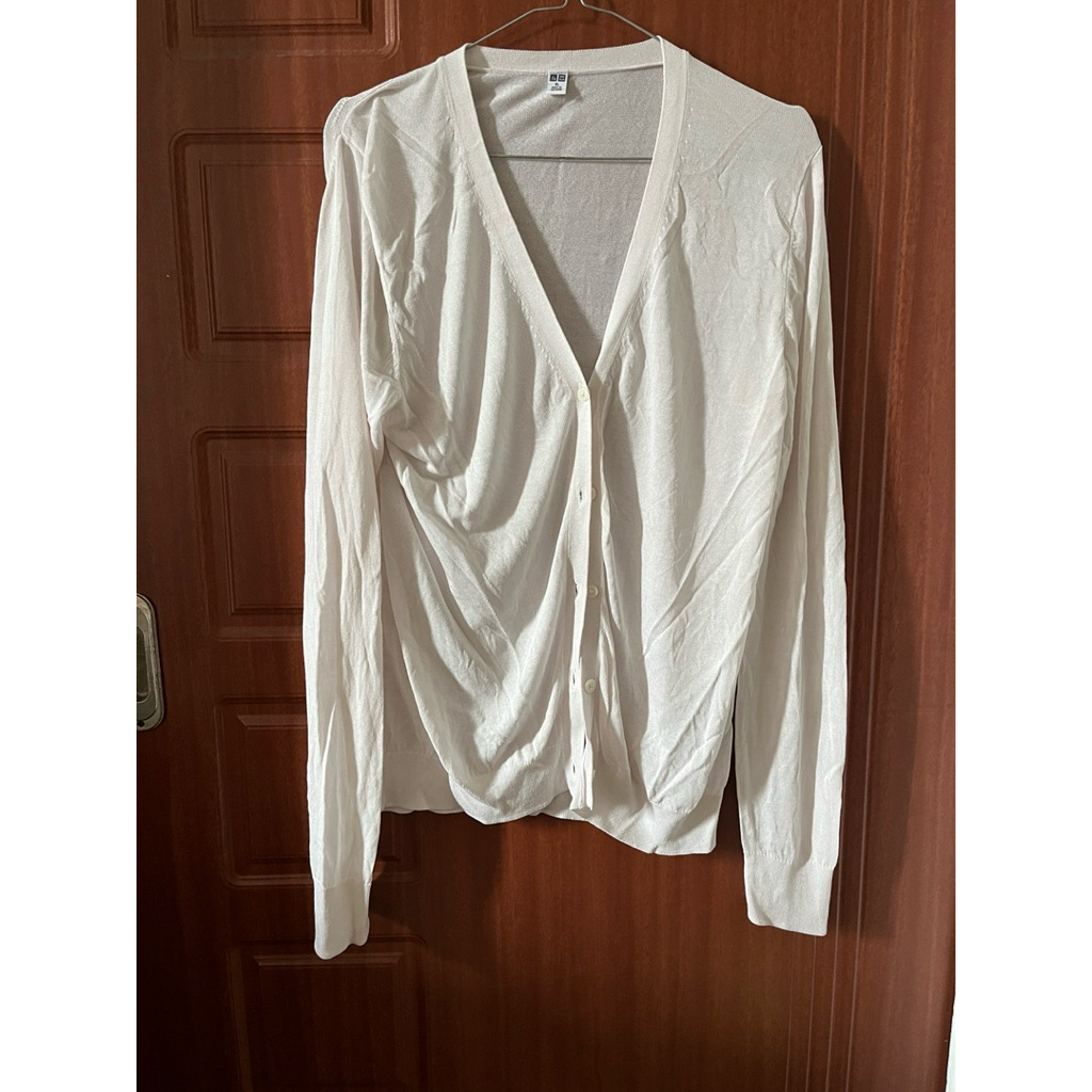 Uniqlo White Cardigan