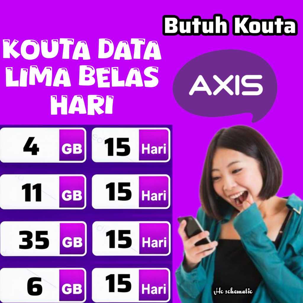 PAKET DATA KOUTA AXIS 15 HARI+KOUTA DI KOTAMU