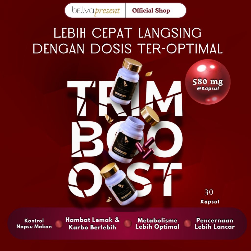 TRIMBOOST PELANGSING HERBAL PREMIUM DOSIS OPTIMAL MENURUNKAN BERAT BADAN OBAT DIET STRONG BPOM AMAN 