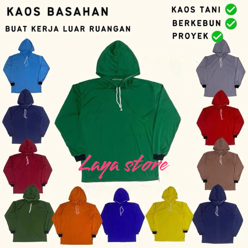 TERLARIS BAJU KAOS BASAHAN KERJA LUAR RUANGAN LENGAN PANJANG | kaos petani | kaos kerja proyek | kao