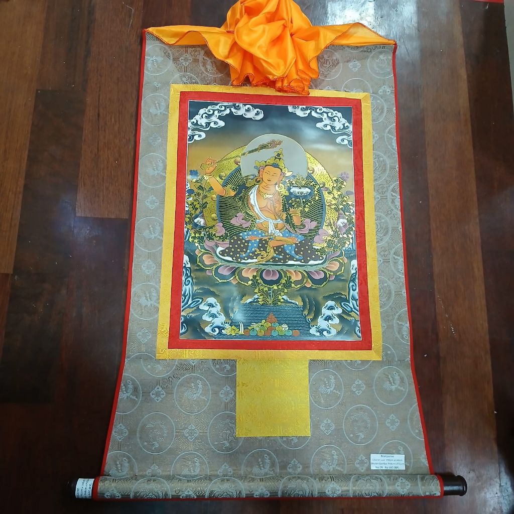 Thangka Manjusrie ( 09 )- Lukisan Thangka Print - Nepal Tibetan