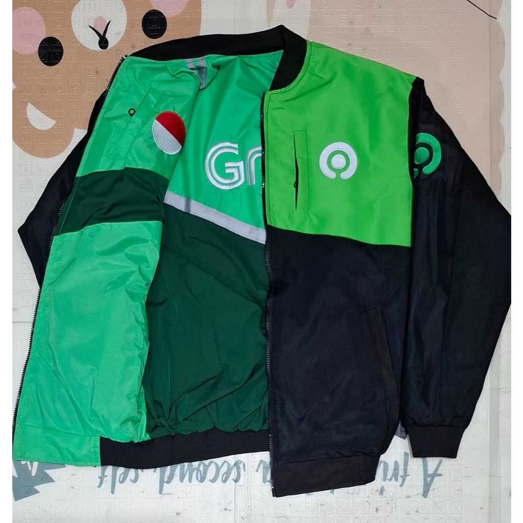 JAKET GOJEK GRAB WATERPROOF BISA BUAT VERMUK VERJAK BORDIR SAKU 6 READY SIZE M-4XL MURAH