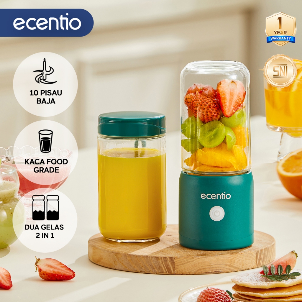 ecentio juicer 8 Mata Pisau blender kapsul 2 Kaca Gelas juicer portable juicer buah tanpa ampas blen