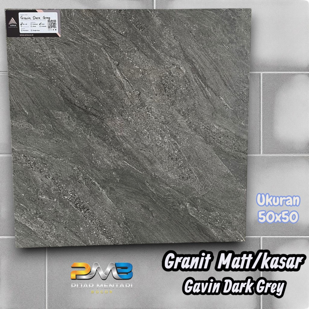 Granit Lantai Dinding Kasar GAVIN DARK GREY 60x60 ARNA