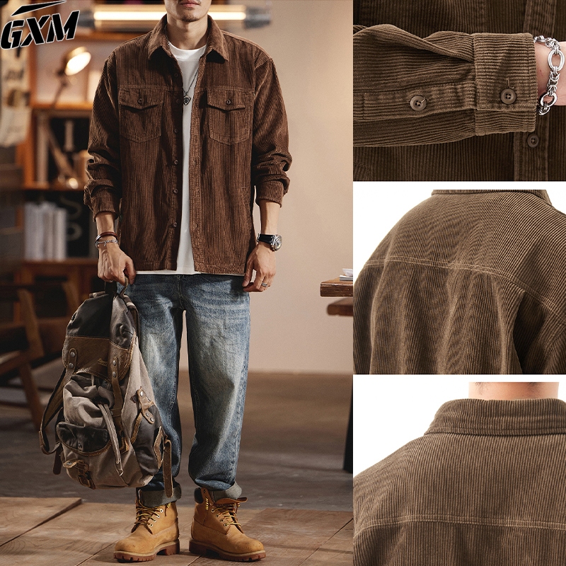 jaket corduroy pria jumbo work jacket corduroy outer pria casual jaket vintage pria casual jaket tru