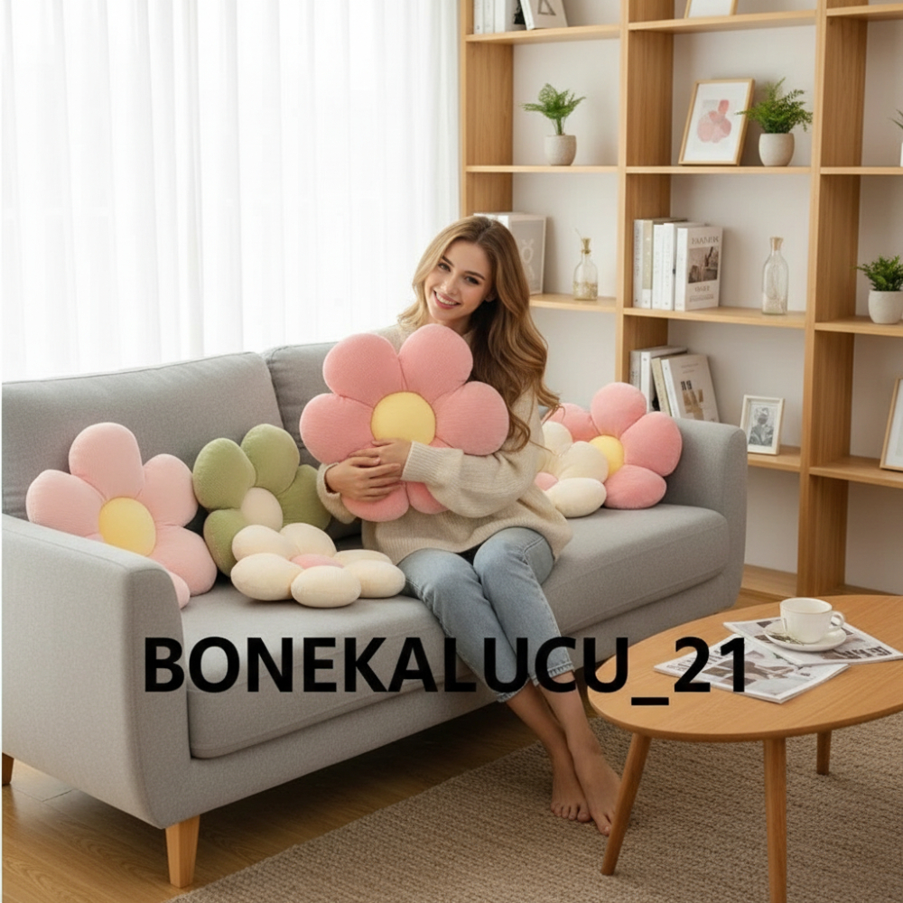 Bantal Bunga Aesthetic Korean Style Bisa Untuk Alas Duduk Dekorasi Ruang Tamu Halus Lembut Berlabel 