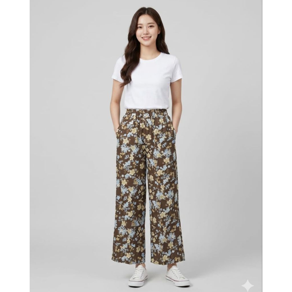 KULOT RAYON MOTIF BUNGA WANITA DEWASA