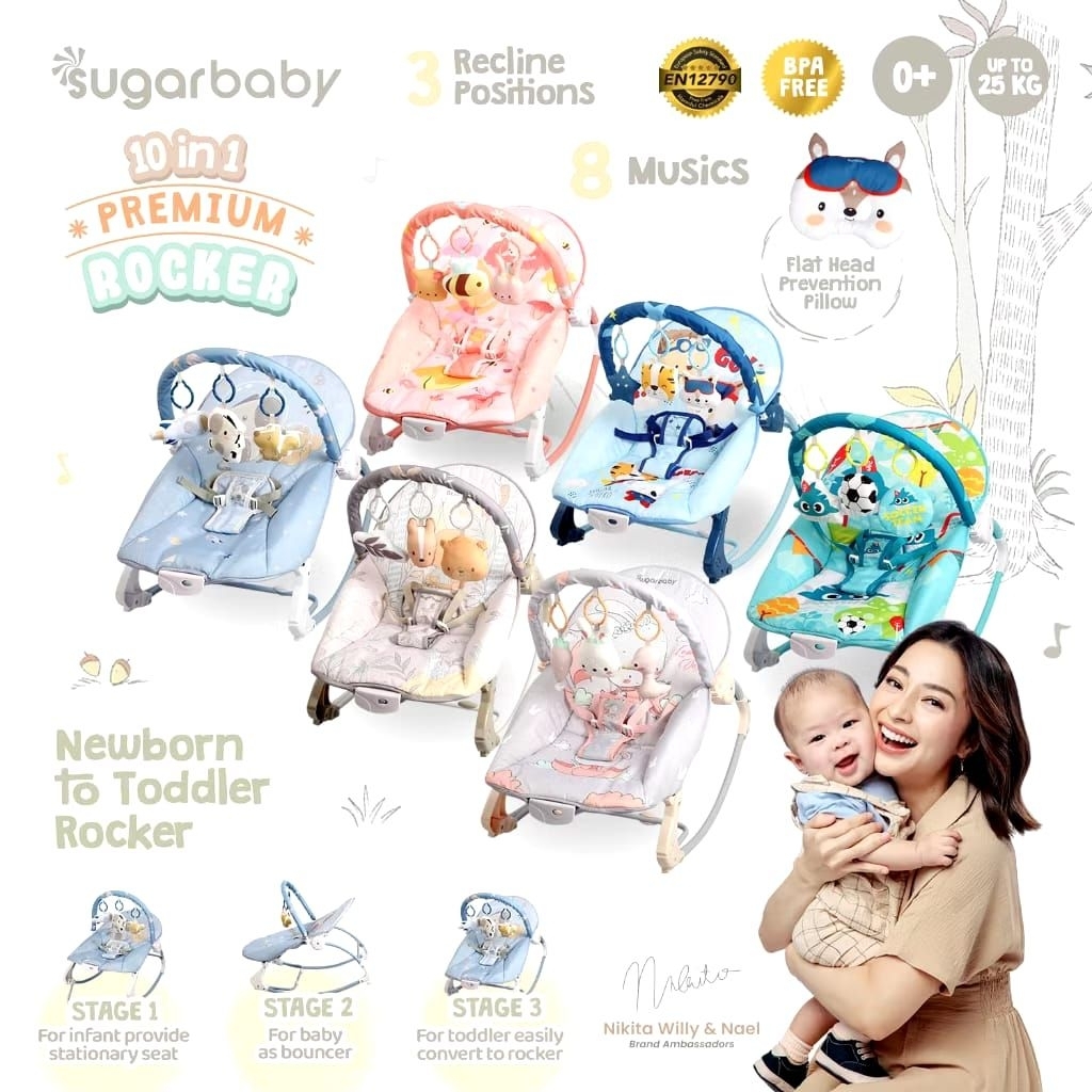 BOUNCER 10IN1 PREMIUM ROCKER SUGARBABY