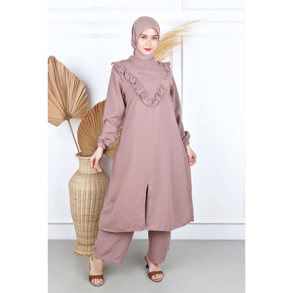 ONESET TUNIK CELANA KULOT/ SETELAN BAJU CELANA